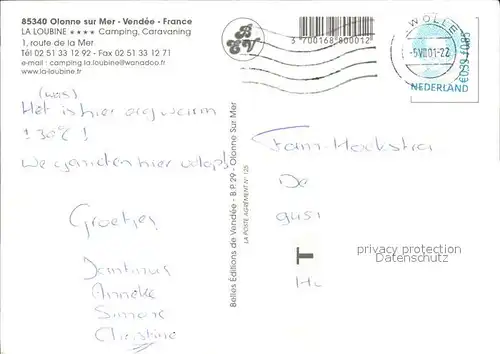 Olonne sur Mer La Loubine Camping Caravaning Schwimmbecken Kat. Olonne sur Mer