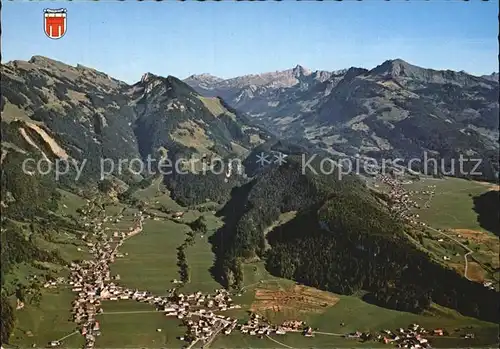 Bezau Vorarlberg Alpenpanorama Fliegeraufnahme Branz Karte Nr 595 Kat. Bezau