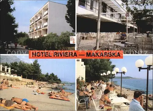 Makarska Dalmatien Hotel Riviera Restaurant Terrasse Strand Kat. Kroatien