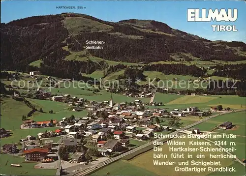 Ellmau Tirol Bergdorf am Fusse des Wilden Kaisers Fliegeraufnahme Kat. Ellmau