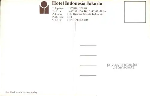 Jakarta Hotel Indonesia Fliegeraufnahme Kat. Jakarta