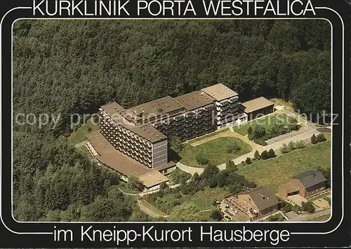 Porta Westfalica Fliegeraufnahme Kurklinik  Kat. Porta Westfalica
