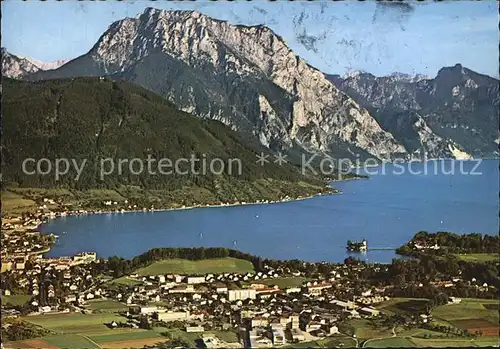 Gmunden Salzkammergut am Traunsee Fliegeraufnahme Kat. Gmunden