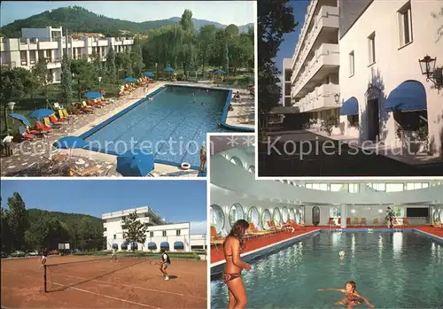Abano Terme Hotel Ermitage Bel Air Schwimmbad Hallenbad Tennis Aussenansicht Kat. Abano Terme
