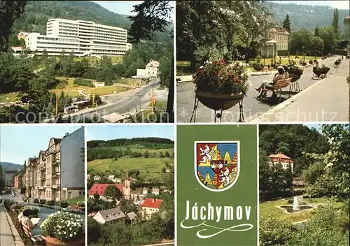 Jachymov Kurklinik Kurpark Teilansicht Brunnen Kat. Sankt Joachimsthal