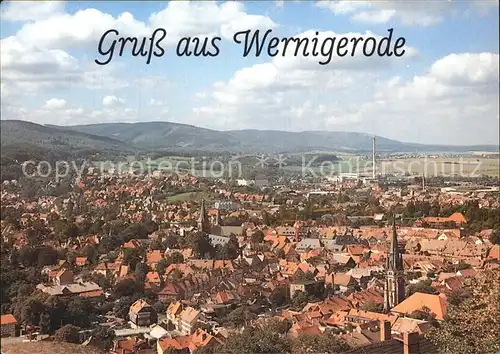 Wernigerode Harz Blick von den Schlossterrassen Kat. Wernigerode