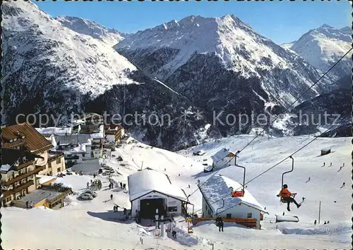 Hochsoelden Panorama mit Sessellift Kat. Soelden oetztal Tirol