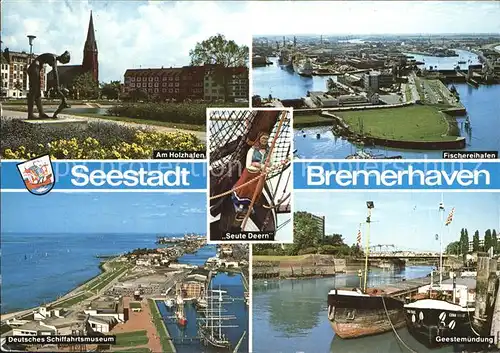 Bremerhaven AmHolzhafen Schifffahrtsmuseum Geestemuende Fischerreihafen Kat. Bremerhaven