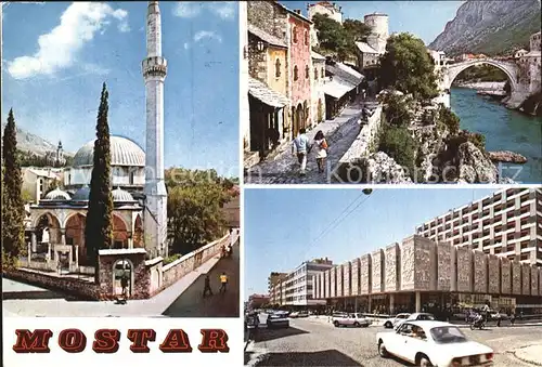 Mostar Moctap Mosche Dorfmotiv Strassenpartie Kat. Mostar