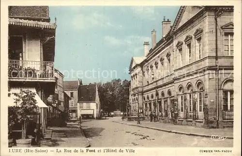 Lure Haute Saone La Rue de la Font Hotel de Ville Kat. Lure