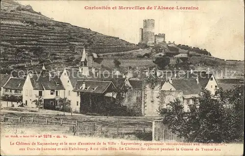 Kaysersberg Haut Rhin Schloss Ortsansicht Kat. Kaysersberg