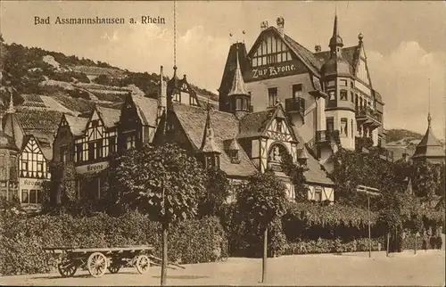 Assmannshausen Gasthaus zur Krone / Ruedesheim am Rhein /