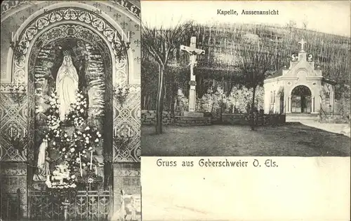 Geberschweier Gueberschwihr Elsass Kapelle Aussenansicht Kreuz / Gueberschwihr /Arrond. de Guebwiller