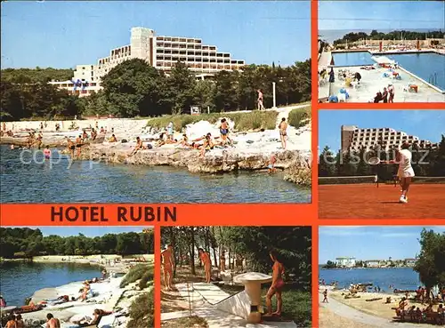 Porec Hotel Rubin Tennisplatz Schwimmbad Minigolf Kat. Kroatien