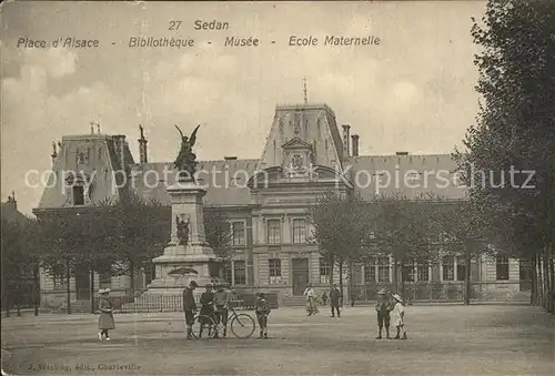 Sedan Ardennes Place d Alsace Bibliotheque Musee Ecole Maternelle Monument Kat. Sedan