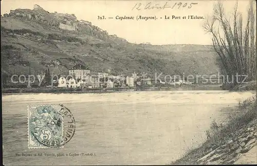 Capdenac Gare Le Port et l Ecluse Bords de la riviere Kat. Capdenac Gare