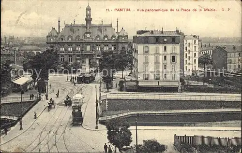 Pantin Vue panoramique de la Place de la Mairie Kat. Pantin
