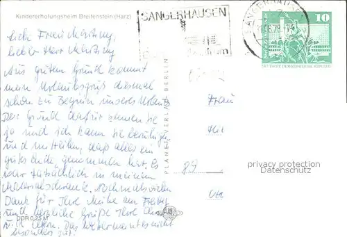 Breitenstein Suedharz Kindererholungsheim / Mansfeld Suedharz /Mansfeld-Suedharz LKR