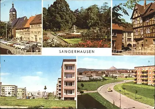 Sangerhausen Suedharz Markt Rosarium Kornmarkt Polytechnische Oberschule  / Sangerhausen /Mansfeld-Suedharz LKR