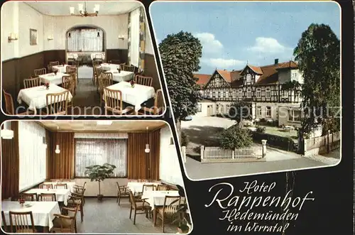 Hedemuenden Hotel-Restaurant Rappenhof / Hann. Muenden /Goettingen LKR