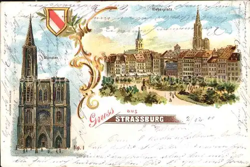 Strassburg Elsass Kleberplatz Muenster Kat. Strasbourg