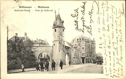 Mulhouse Muehlhausen Bollwerk Turm Kat. Mulhouse