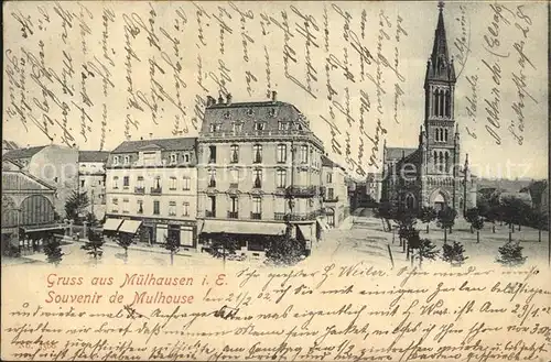 Mulhouse Muehlhausen Stadtansicht Kat. Mulhouse