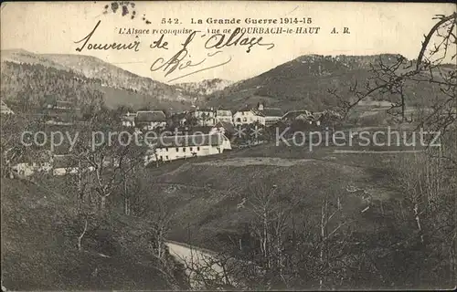 Bourbach le Haut Weltkrieg 1914 1915 Panorama Kat. Bourbach le Haut
