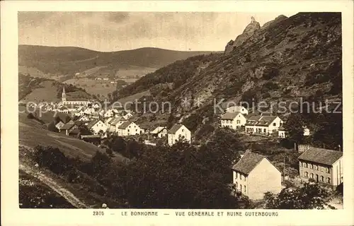 Bonhomme Haut Rhin Elsass Le Panorama Ruine Gutenbourg Kat. Le Bonhomme