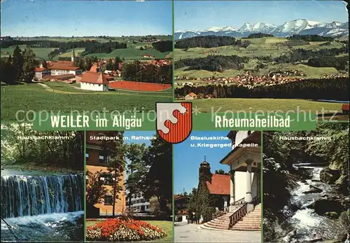 Weiler Bidingen Blasiuskirche Hausbachklamm Stadtpark Kat. Bidingen