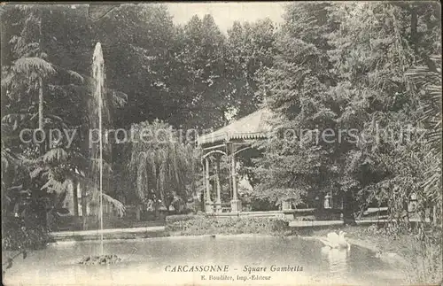 Carcassonne Square Gambetta Pavillon Fontaine Kat. Carcassonne