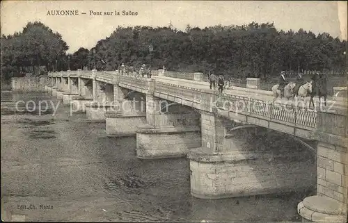 Auxonne Pont sur la Saone Bruecke Kat. Auxonne