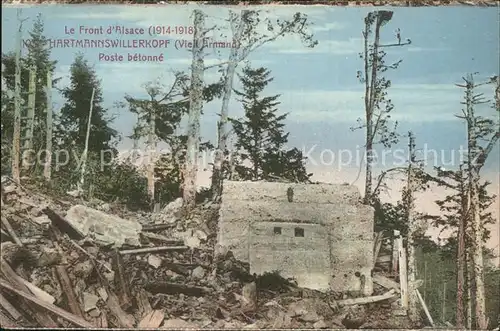 Hartmannswillerkopf Poste betonne Le Front d Alsace 1914 1918 Grande Guerre Kat. Hartmannswiller