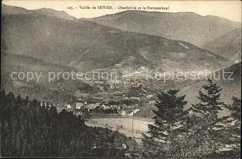 Sewen Panorama de la vallee Oberbrueck et le Sternseekopf Vogesen Kat. Sewen