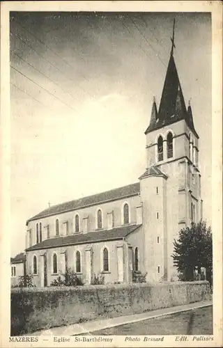 Mazeres Lezons Eglise St Barthelemy Kat. Mazeres Lezons