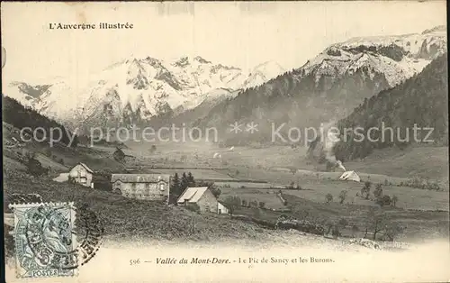 Le Mont Dore Puy de Dome Panorama de la vallee Pic de Sancy et les Burons