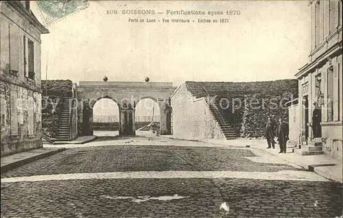 Soissons Aisne Fortifications apres 1870 Porte de Laon Kat. Soissons