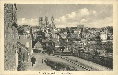 Laon Aisne Vue avec la cathedrale Kathedrale Kat. Laon