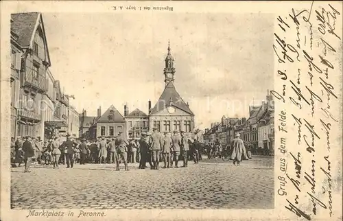 Peronne Somme Marktplatz Kat. Peronne