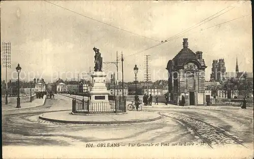 Orleans Loiret Vue generale et Pont sur la Loire Monument Kat. Orleans