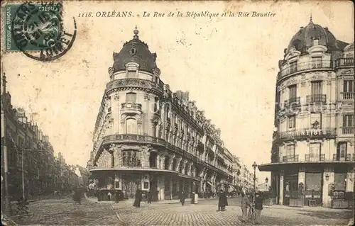 Orleans Loiret Rue de la Republique Rue Baunier Kat. Orleans
