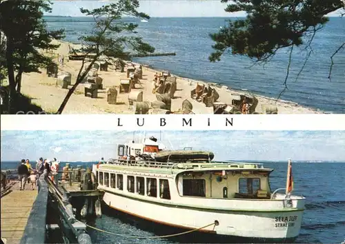 Lubmin Ostseebad Strand Fahrgastschiff Anlegestelle Kat. Lubmin