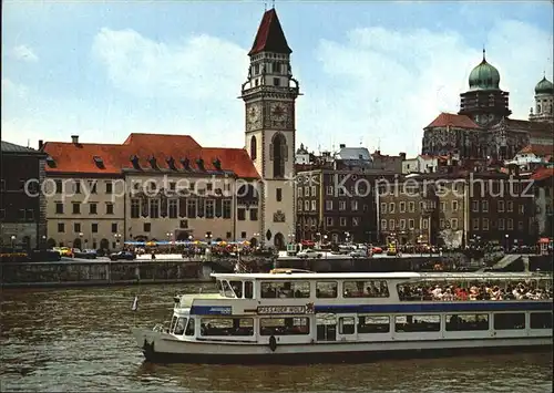 Passau Rathaus Fahrgastschiff Kat. Passau