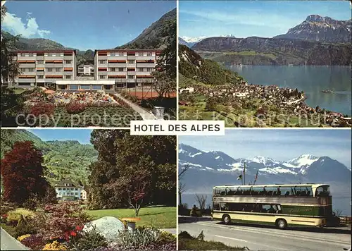 Gersau Vierwaldstaettersee Hotel des Alpes Panorama Reisebus Kat. Gersau