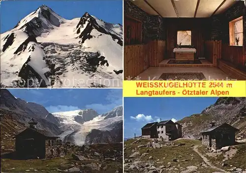 Vinschgau Suedtirol Weisskugelhuette und Weisskugel oetztaler Alpen
