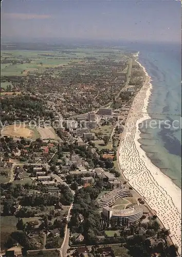 Groemitz Ostseebad Fliegeraufnahme mit Strand Kat. Groemitz