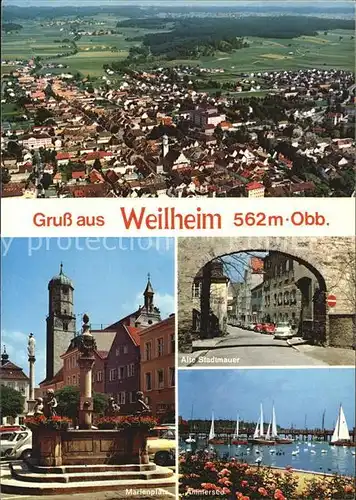 Weilheim Oberbayern Stadtmauer Marienplatz Ammersee Kat. Weilheim i.OB