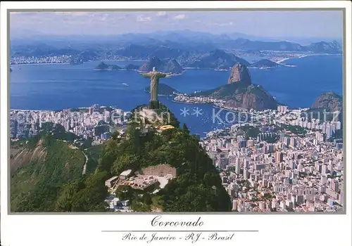 Rio de Janeiro Corcovado Rock Sugar Loaf Fliegeraufnahme Kat. Rio de Janeiro