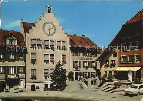 Brugg AG Innenstadt Giebelhaus Roemerturm Kat. Brugg