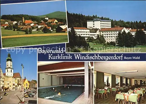 Windischbergerdorf Bayerwald Kurklinik Speisesaal Hallenbad Dorfmotiv Kat. Cham